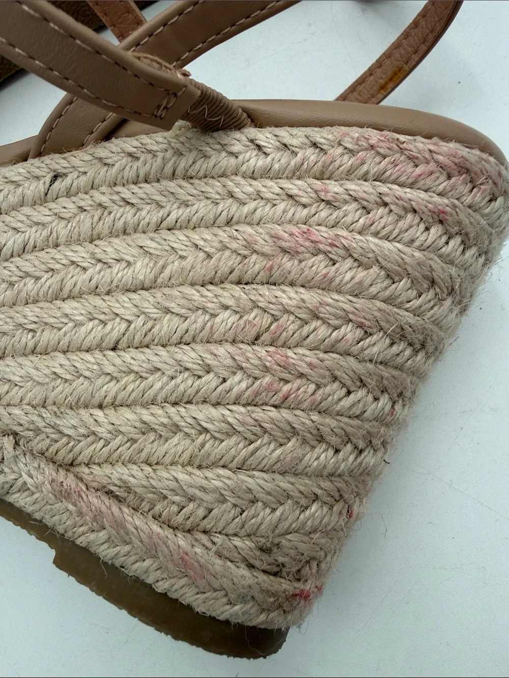 Berness Wedge Sandals in Taupe Nude women 10 espadrilles vacation boho casual